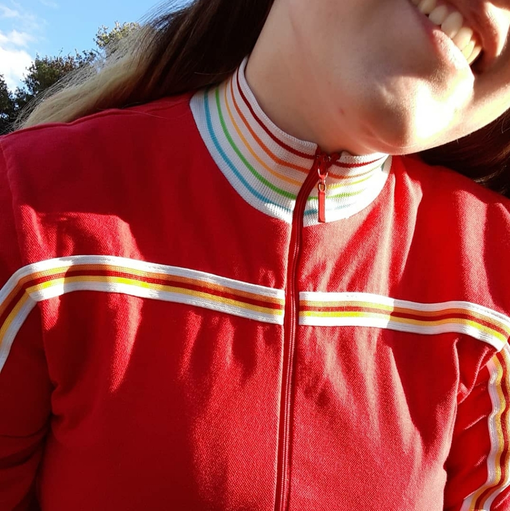 Retro Rainbow Track Jacket - image 3